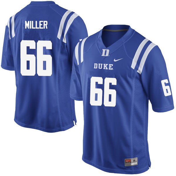 Men #66 Jaylen Miller Duke Blue Devils College Football Jerseys Sale-Blue